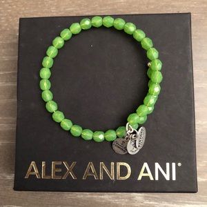 Alex & Ani - Green Beaded bangle